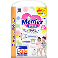 Купить Merries Трусики-подгузники для детей Big (12-22 кг) 50 шт цена