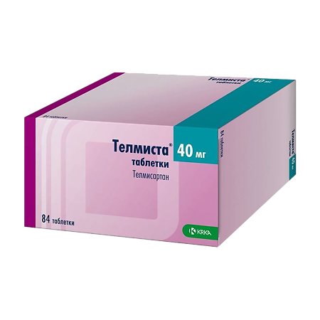 Изображение товара Телмиста таблетки 40 мг для снижения артериального давления и профилактики сердечно-сосудистых забо