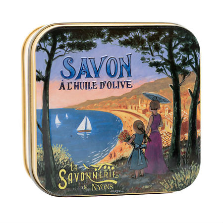 Мыло La Savonnerie de Nyons с лавандой в металлической коробке Лазурный берег 100 г 1 шт