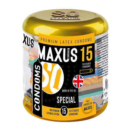 Презервативы MAXUS Special точечно-ребристые 15 шт
