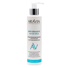 Купить Aravia Laboratories Антицеллюлитное молочко с маслом кофе и морскими минералами Anti-Cellulite Detox Milk 200 мл 1 шт цена