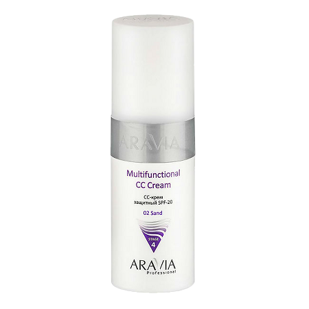 Изображение товара Aravia Professional CC-крем для лица защитный Multifunctional CC Cream тон 02 SPF20 150 мл 1 шт