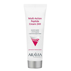 Купить Aravia Professional Мульти-крем для лица с пептидами и антиоксидантным комплексом Multi-Action Peptide Cream 50 мл 1 шт цена
