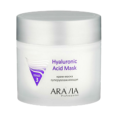 Купить Aravia Professional Крем-маска для лица суперувлажняющая Hyaluronic Acid Mask 300 мл 1 шт цена
