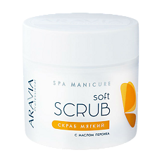 Купить Aravia Professional Скраб для тела мягкий с маслом персика 300 мл 1 шт цена