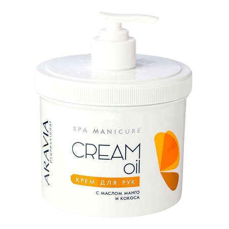 Изображение товара Крем для рук с маслом кокоса и манго 550 мл Aravia Professional