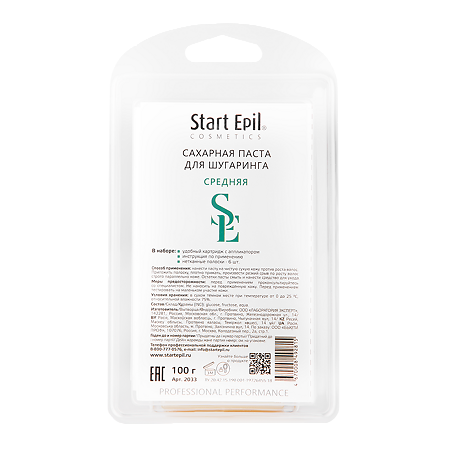 Aravia Start Epil Набор для шугаринга сахарная паста в картридже Средняя  и полоски для депиляции 100 г 1 шт