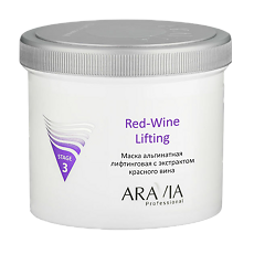 Купить Aravia Professional Маска альгинатная для лица лифтинговая Red-Wine Lifting с экстрактом красного вина 550 мл 1 шт цена