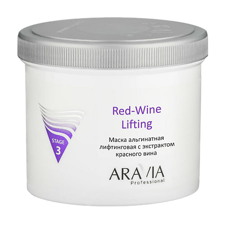Изображение товара Aravia Professional Маска альгинатная для лица лифтинговая Red-Wine Lifting с экстрактом красного вина 550 мл 1 шт