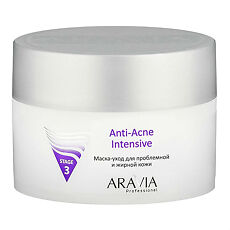 Купить Aravia Professional Маска-уход для проблемной и жирной кожи лица Anti-Acne Intensive 150 мл 1 шт цена