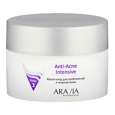 Изображение товара Aravia Professional Маска-уход для проблемной и жирной кожи лица Anti-Acne Intensive 150 мл 1 шт