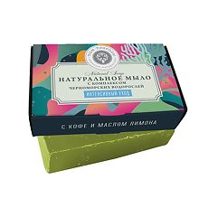 Купить Дом Природы Мыло с комплексом черноморских водорослей Интенсивный уход с кофе и маслом лимона 100 г 1 шт цена
