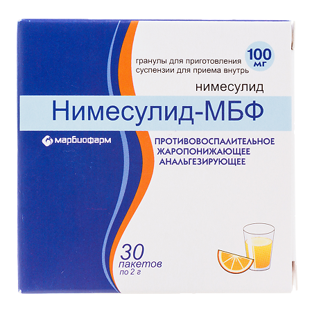 Нимесулид-МБФ гранулы д/приг суспензии для приема внутрь 100 мг 2 г 30 шт