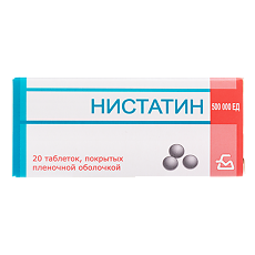 Изображение товара Нистатин таблетки покрыт.плен.об. 500000 ед 20 шт