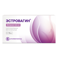 Изображение товара Эстровагин суппозитории вагинальные 0,5 мг 10 шт
