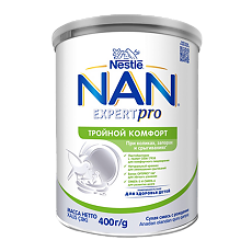 Купить NAN ExpertPro Тройной комфорт Сухая смесь с рождения 400 г 1 шт цена