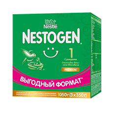 Купить Nestogen 1 Premium Сухая молочная смесь с рождения 1050 г (3x350 г) 1 уп цена