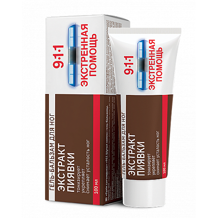 Изображение товара 911 Экстренная помощь Экстракт пиявки гель-бальзам для ног 100 мл 1 шт