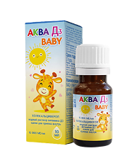 Купить Аква Д3 Baby капли для приема внутрь водный 15000 МЕ/мл 10 мл 1 шт цена
