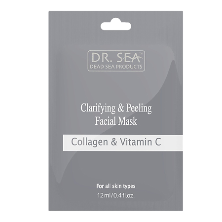 Dr.Sea Маска-пилинг для лица осветляющая с коллагеном и витамином С 12 мл 1 шт