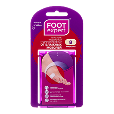 Купить Foot Expert Гидроколлоидный <strong>пластырь</strong> от влажных мозолей 2,2 х 4,1 см 8 шт цена