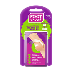 Купить Foot Expert Набор гидроколлоидных лейкопластырей от влажных мозолей (2 размера) 6 шт цена