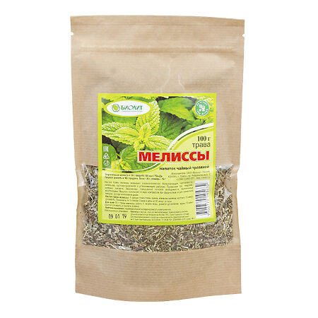 Биолит Мелиссы трава напиток чайный пакет 100 г 1 шт