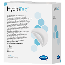 Купить Повязка ГидроТак/HydroTac губчатая с гидрогелевым покрытием круглая d 6 см 10 шт цена