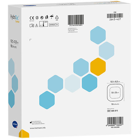 Повязка Гидротак комфорт/Hydrotac comfort губчатая самоклеящиеся с гидрогелевым покрытием 12,5х12,5 см 10 шт