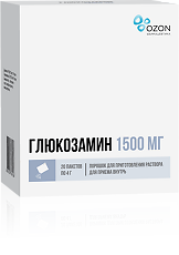 Купить Глюкозамин порошок д/приг раствора для приема внутрь 1500 мг пак 20 шт цена