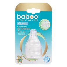 Купить Baboo Соска молочная силиконовая средний поток Classic 3+ 2 шт цена