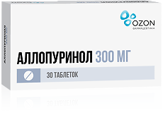 Купить Аллопуринол таблетки 300 мг 30 шт цена