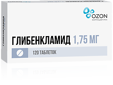 Купить Глибенкламид таблетки 1,75 мг 120 шт цена