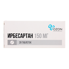 Изображение товара Ирбесартан таблетки покрыт.плен.об. 150 мг 28 шт