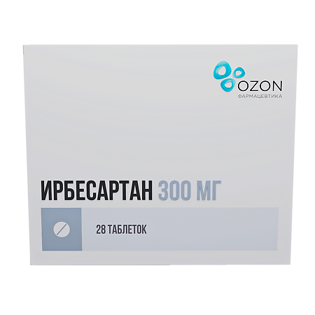 Ирбесартан таблетки покрыт.плен.об. 300 мг 28 шт