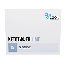 Изображение товара Кетотифен таблетки 1 мг 30 шт