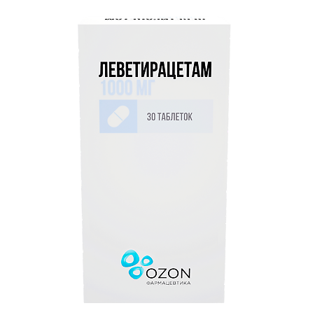 Леветирацетам таблетки покрыт.плен.об. 1000 мг 30 шт
