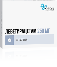 Купить Леветирацетам таблетки покрыт.плен.об. 250 мг 30 шт цена