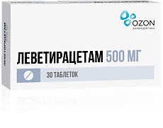 Изображение товара Леветирацетам таблетки покрыт.плен.об. 500 мг 30 шт