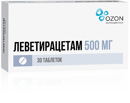 Изображение товара Леветирацетам таблетки 500 мг 30 шт противоэпилептическое средство