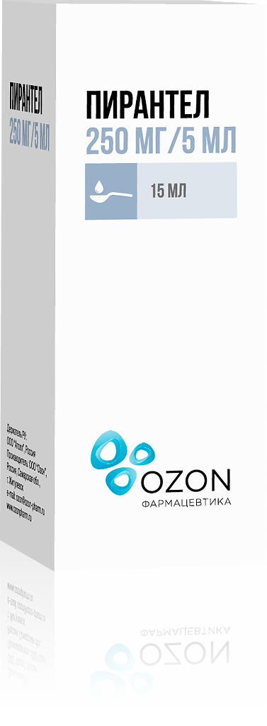 Пирантел Суспензия Для Приема Внутрь 250 Мг/5 Мл 15 Мл 1 Шт.