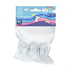 Купить Мал Мала Меньше Соска молочная силиконовая средний поток 3+ арт. КК2014 2 шт цена