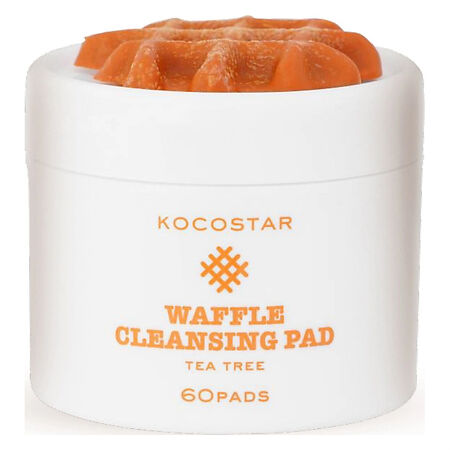 Kocostar Диски для лица с экстрактом чайного дерева очищающие вафельные Waffle Cleansing Pad 60 шт