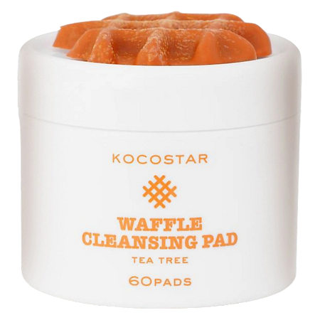 Kocostar Диски для лица с экстрактом чайного дерева очищающие вафельные Waffle Cleansing Pad 60 шт
