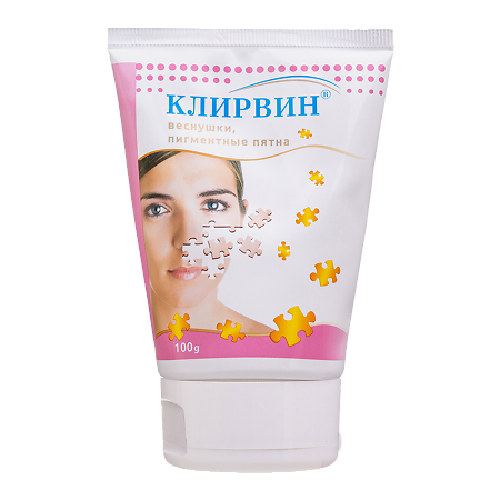 Клирвин Крем отбеливающий для лица от веснушек и пигментных пятен 100 г 1 шт