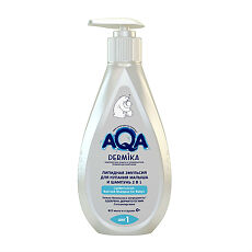 Купить AQA Dermika Липидная эмульсия для купания малыша и шампунь 2в1 250 мл 1 шт цена