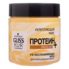 Купить Gliss Kur Восстанавливающая маска 4-в-1 400 мл 1 шт цена