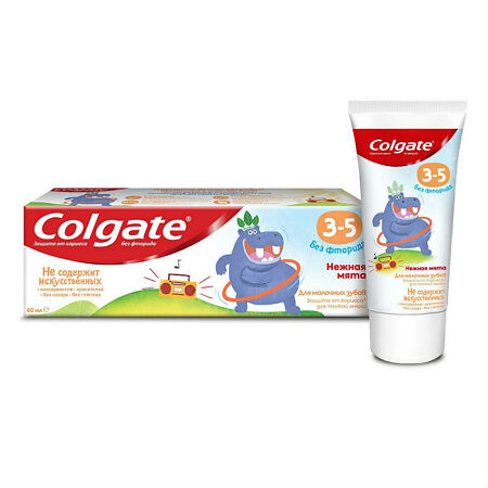 Colgate Зубная паста детская без фторида 3-5 лет в ассортименте 60 мл 1 шт