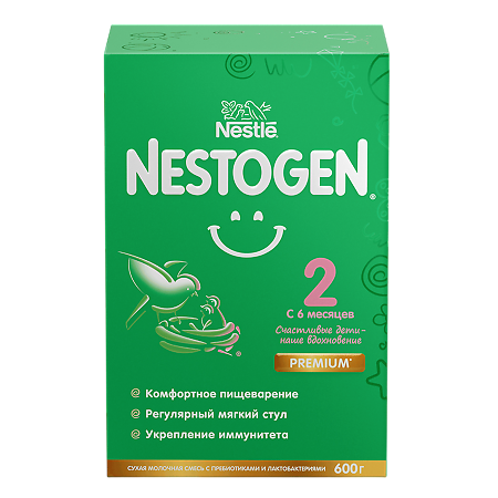 Изображение товара Nestogen 2 Premium Сухая молочная смесь с 6 мес 600 г 1 шт