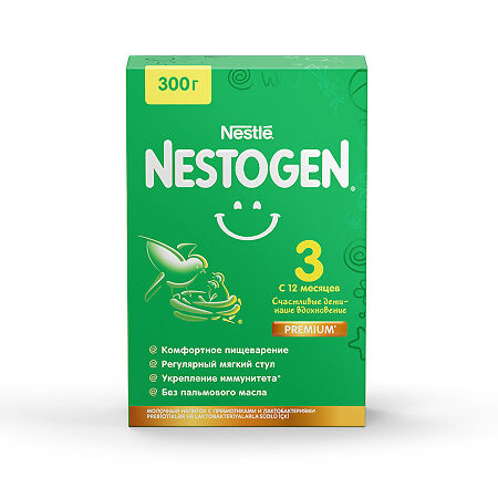 Nestogen 3 Premium Молочный напиток с пребиотиками и лактобактериями с 12 мес 300 г 1 шт